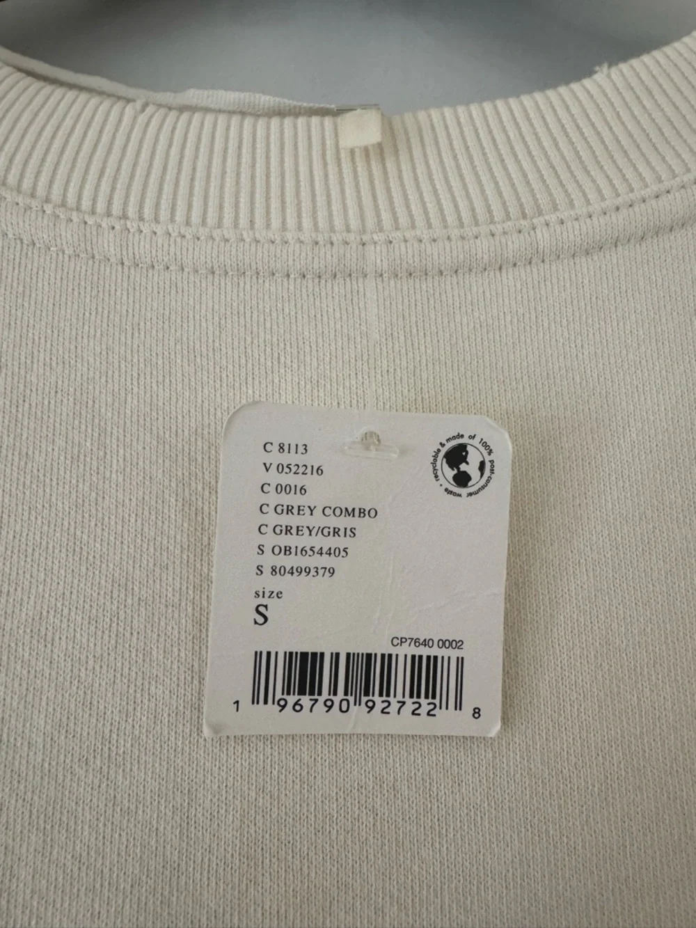 NWT Free People Women's Eleanor Sweatshirt Grey Combo - Picture 5 of 5